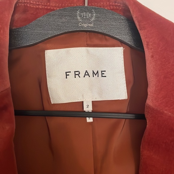 Frame Velvet Blazer in Spice - Picture 6 of 9